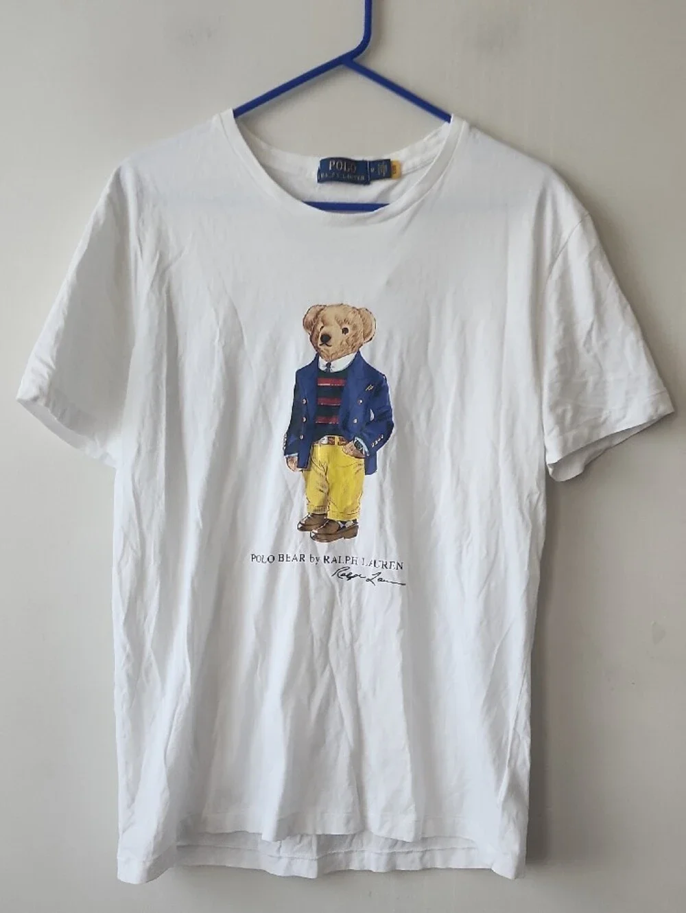 Polo by Ralph Lauren White Bear Graphic Tee with Blue Jacket. New Without Tag - Picture 9 of 9
